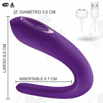 Satisfyer Double Classic - Estimulador De Punto G Y Clitoris Para Parejas Con 10 Modos - Usb