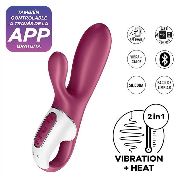 Estimulador Con Elevacion De Temperatura Control Con App Hot Bunny