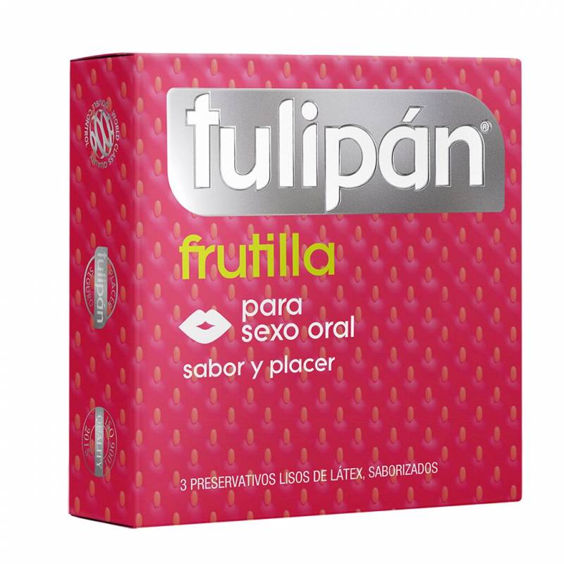Tulipan Frutilla - Preservativo X 3 Un.