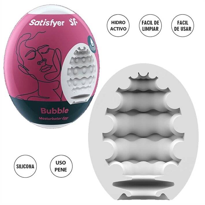 Masturbador Huevo Sf Bubble Violeta