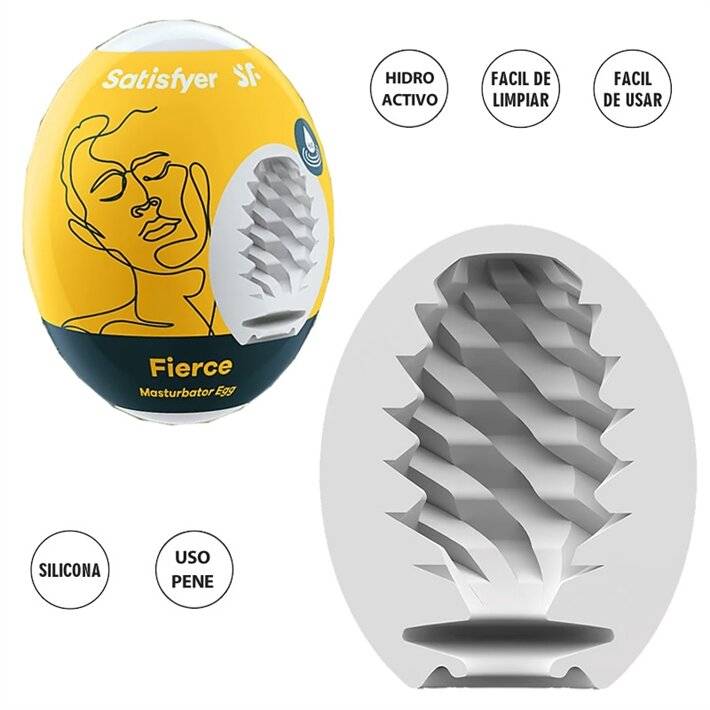 Masturbador Huevo Sf Fierce Amarillo